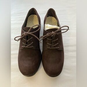 Rockport Boys Shoes Sz 5M Brown Leather Dress Shoes Lace Up‎